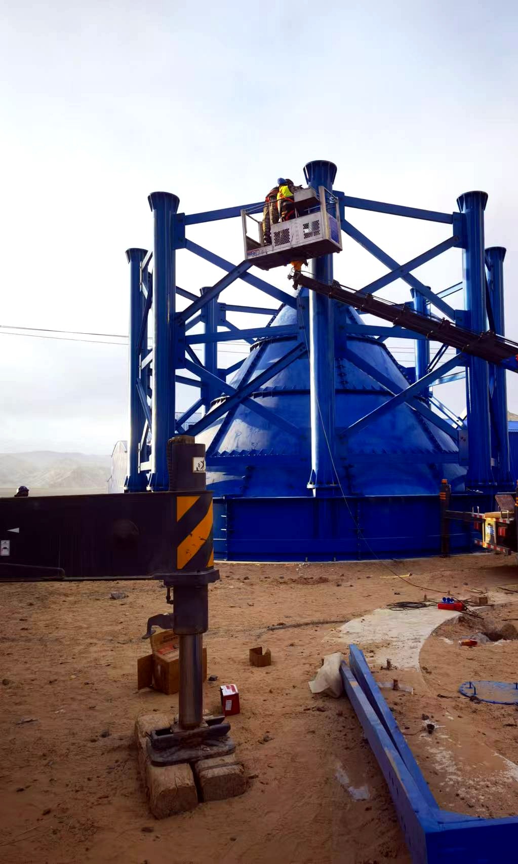 1500T cement silo installation site reference