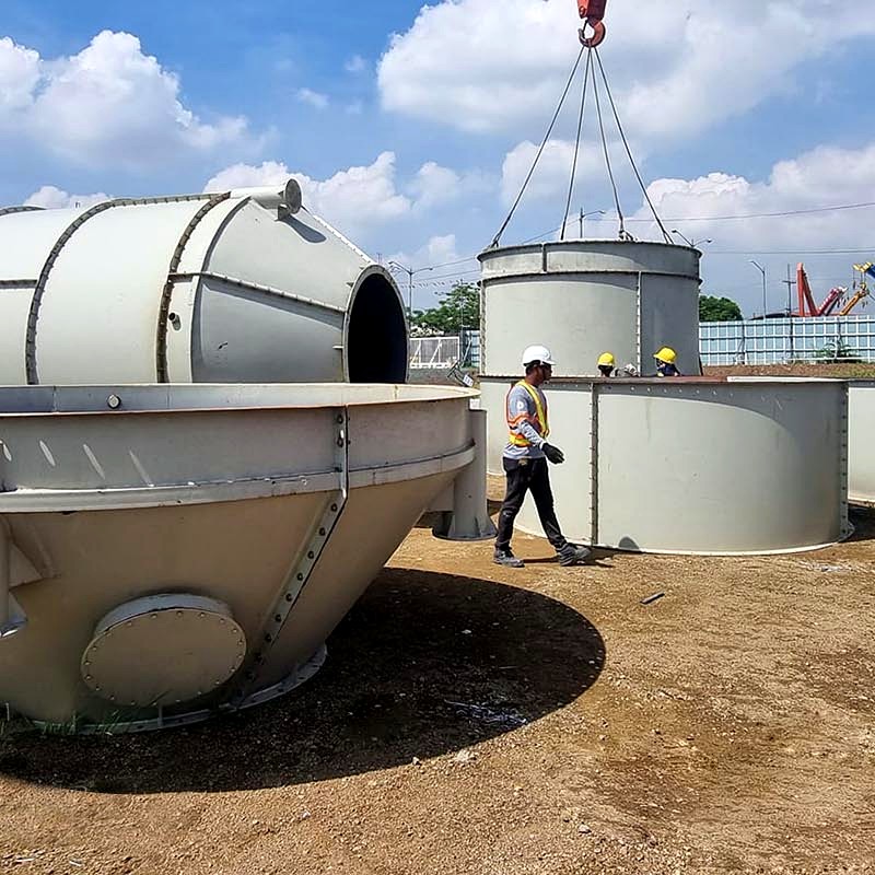 300T cement silo installation project detail