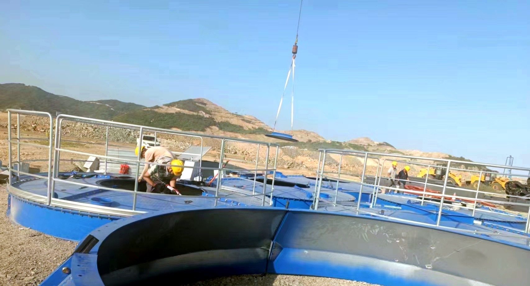 Cement silo site installation work